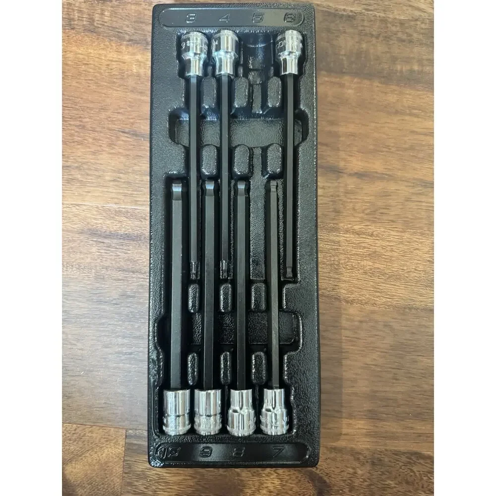 ICON Professional Long Ball Hex Bit Socket Set 3/8” Drive Metric 7pc S2 Steel